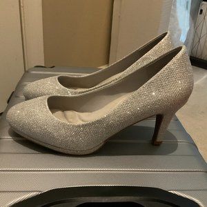 Silver Sparkle Heels